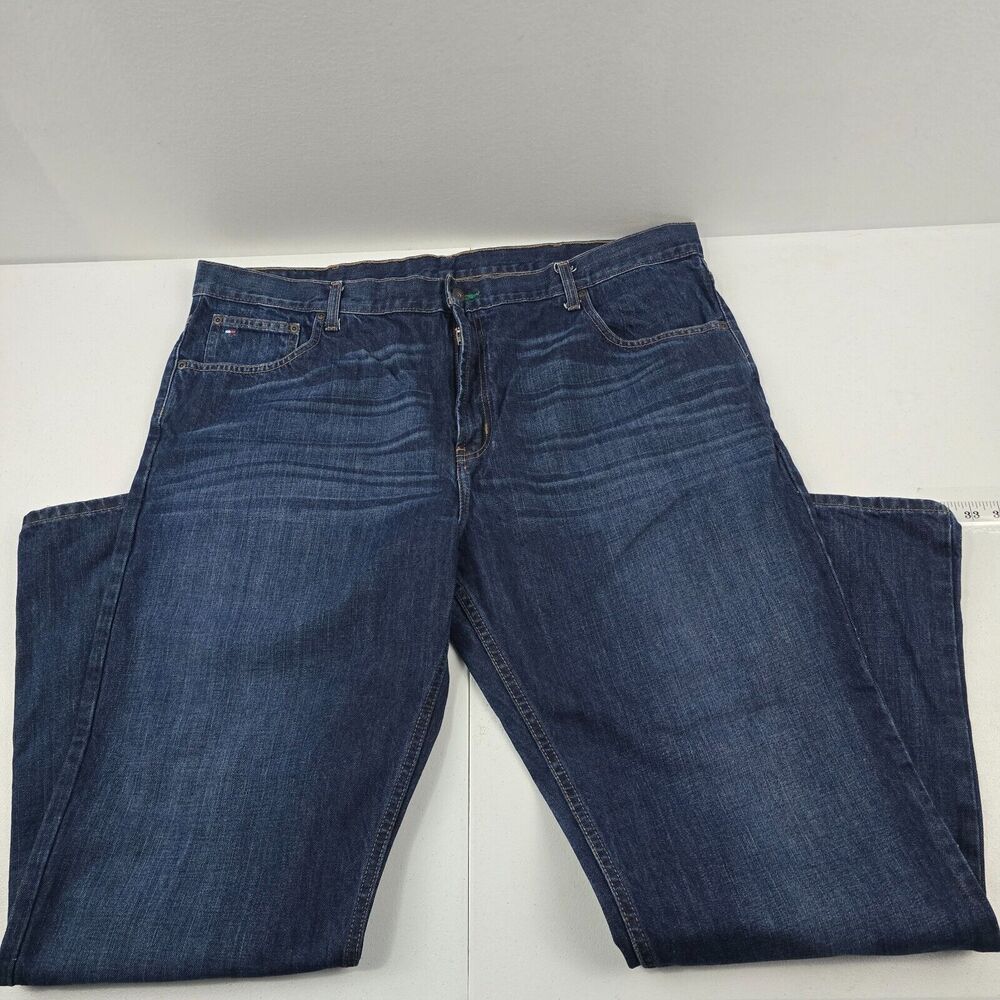 Tommy Hilfiger bootcut jeans blue denim 42x32 medium wash‎ 4716